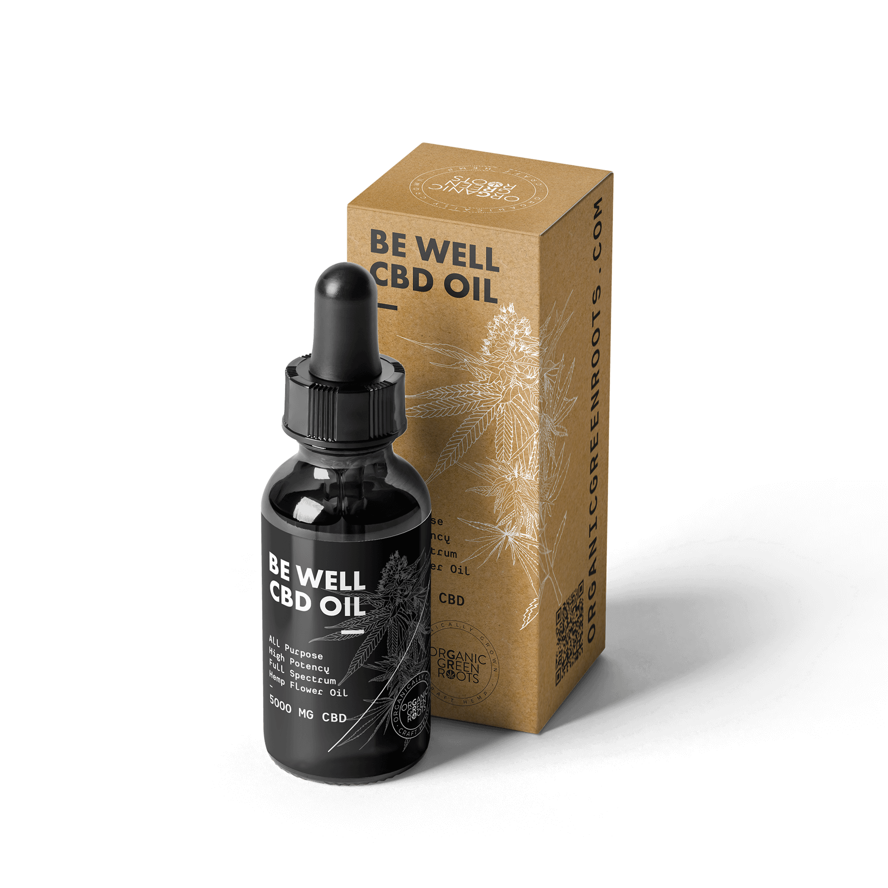 5000MG CBD OIL BOTTLE + BOX PACKAGING