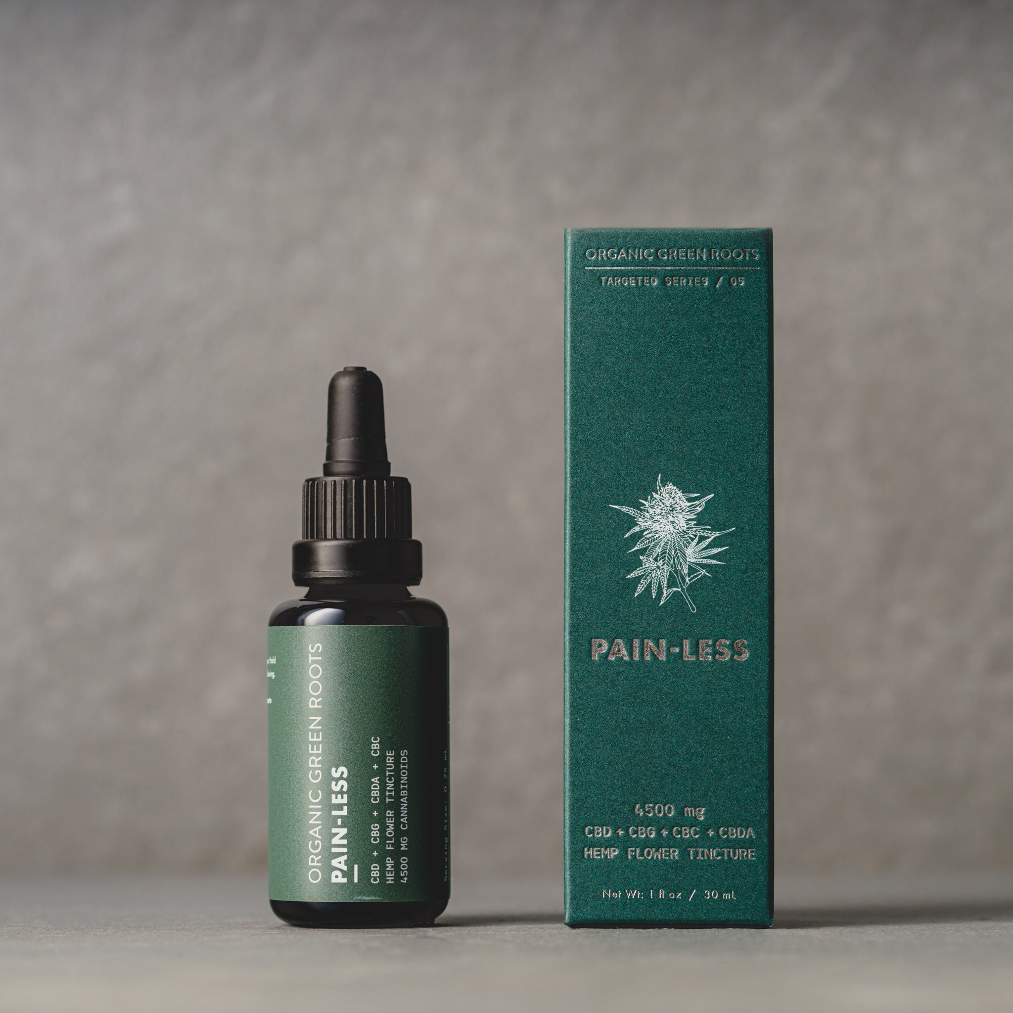 PAIN-LESS CBD+CBG OIL | ORGANIC GREEN ROOTS